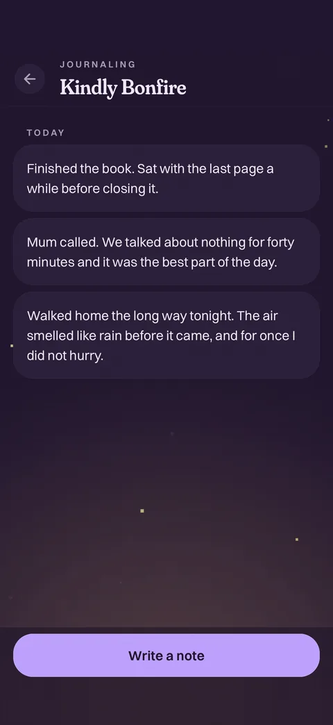 Journal in Hollowine, on a phone